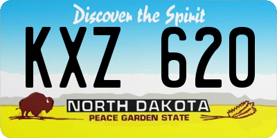ND license plate KXZ620