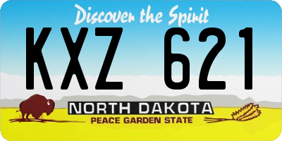 ND license plate KXZ621