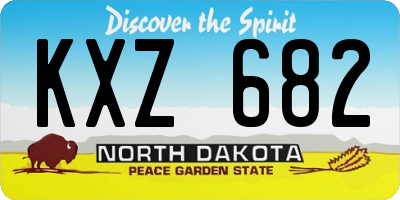 ND license plate KXZ682