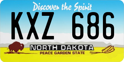 ND license plate KXZ686