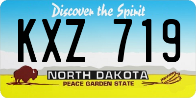 ND license plate KXZ719