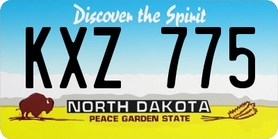 ND license plate KXZ775