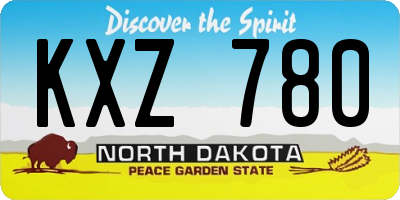 ND license plate KXZ780