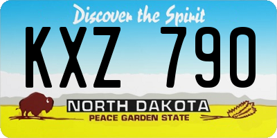 ND license plate KXZ790