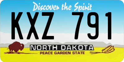ND license plate KXZ791