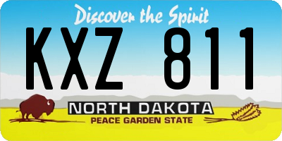 ND license plate KXZ811