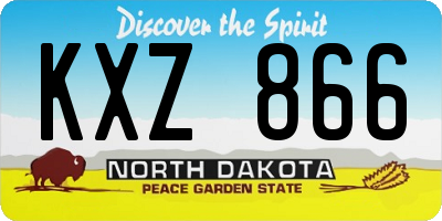 ND license plate KXZ866