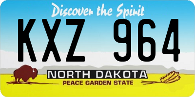 ND license plate KXZ964