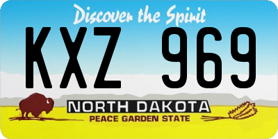 ND license plate KXZ969