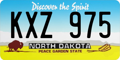 ND license plate KXZ975