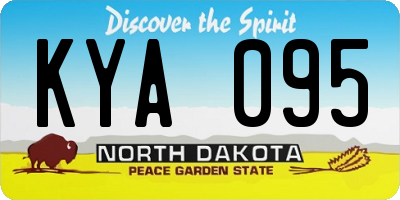 ND license plate KYA095