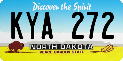 ND license plate KYA272