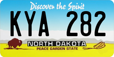 ND license plate KYA282