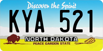ND license plate KYA521