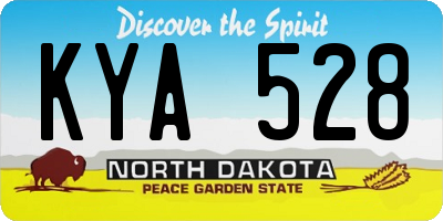 ND license plate KYA528