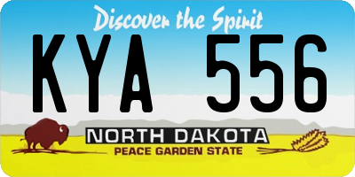 ND license plate KYA556