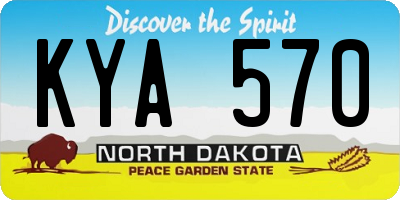 ND license plate KYA570