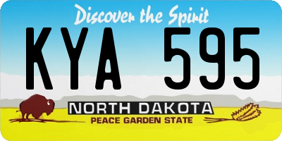 ND license plate KYA595