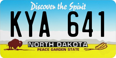 ND license plate KYA641