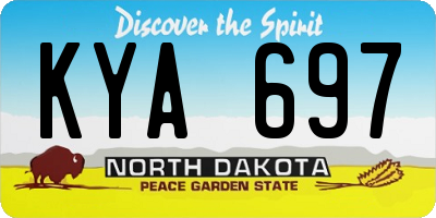 ND license plate KYA697