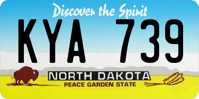 ND license plate KYA739