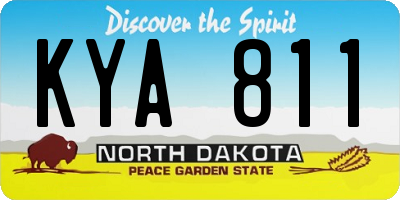 ND license plate KYA811