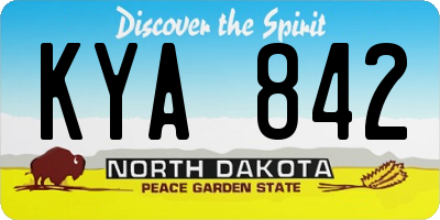 ND license plate KYA842