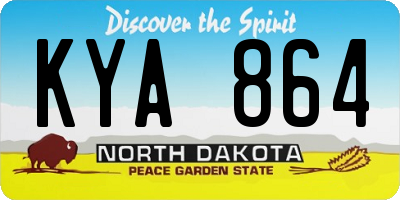 ND license plate KYA864