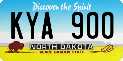 ND license plate KYA900