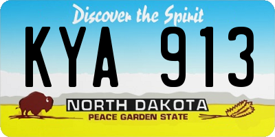ND license plate KYA913