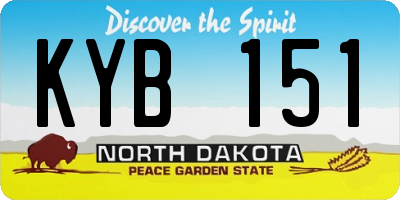 ND license plate KYB151