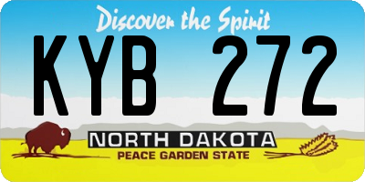 ND license plate KYB272
