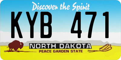 ND license plate KYB471