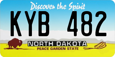 ND license plate KYB482