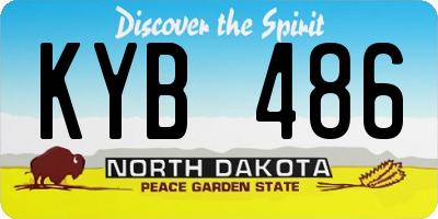 ND license plate KYB486