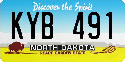 ND license plate KYB491
