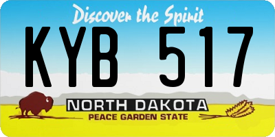 ND license plate KYB517