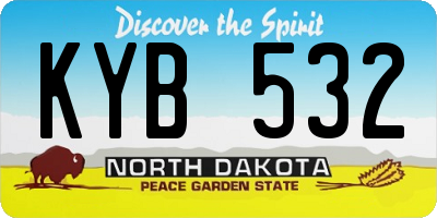 ND license plate KYB532