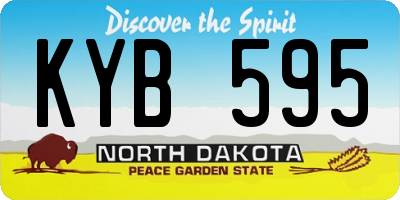 ND license plate KYB595