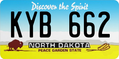 ND license plate KYB662