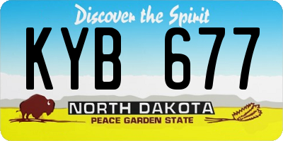 ND license plate KYB677