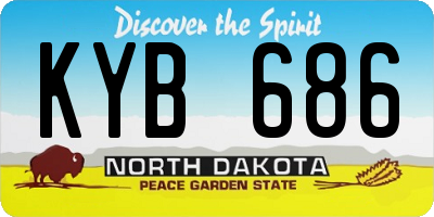 ND license plate KYB686