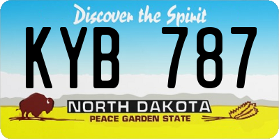 ND license plate KYB787
