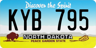 ND license plate KYB795