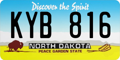 ND license plate KYB816