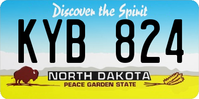 ND license plate KYB824