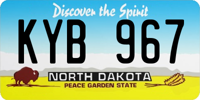 ND license plate KYB967