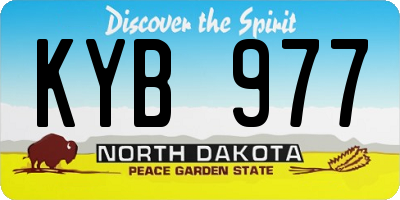 ND license plate KYB977