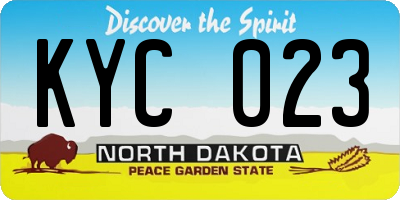 ND license plate KYC023