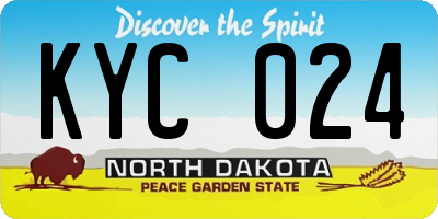 ND license plate KYC024